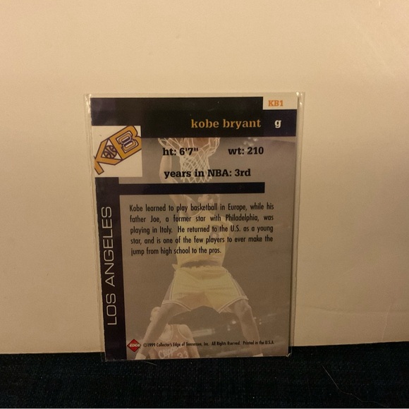 KOBE BRYANT DUNK 1999 COLLECTOR KB1 - Picture 2 of 2